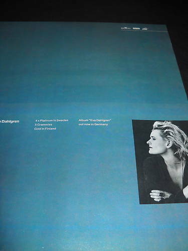 Eva Dahlgren 1992 Promo Poster Ad Germany Sweden Finland