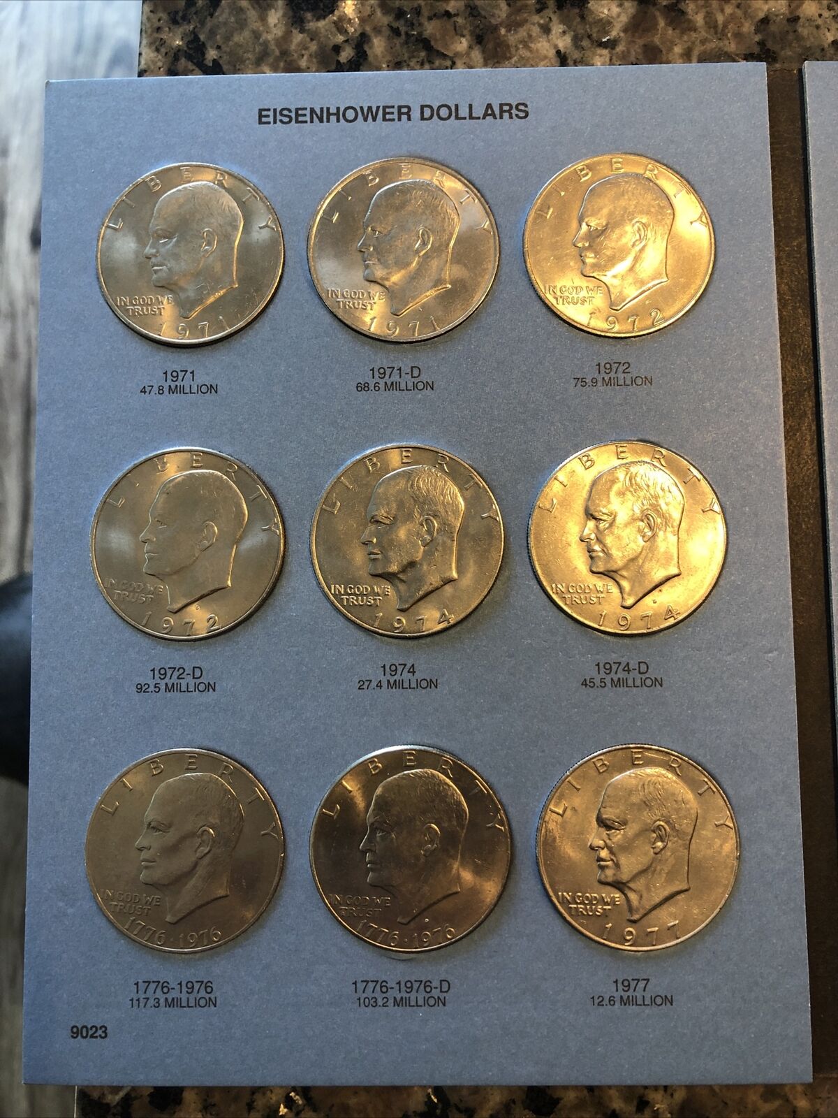 Complete Eisenhower/susan B Anthony Set 1971-1999 (23 Coins)