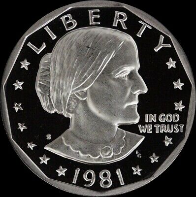 1981 S Susan B Anthony Proof Dollar Us Mint Coin Sba
