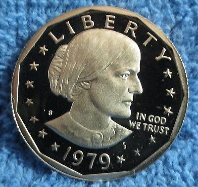 1979-s Type 2 Cameo Proof Susan B. Anthony Dollar. Type 2 Clear "s".