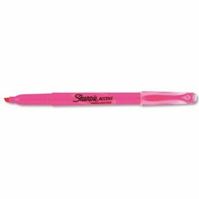 Sharpie Pocket Highlighter, Chisel Tip, Fluorescent Pink, 1 Dozen (san27009)
