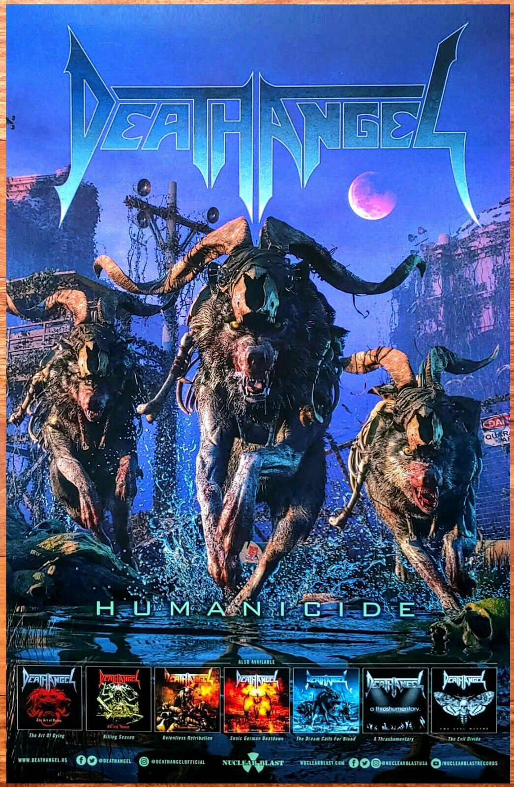 Death Angel Humancide Ltd Ed New Rare Tour Poster +bonus Metal Rock Poster!