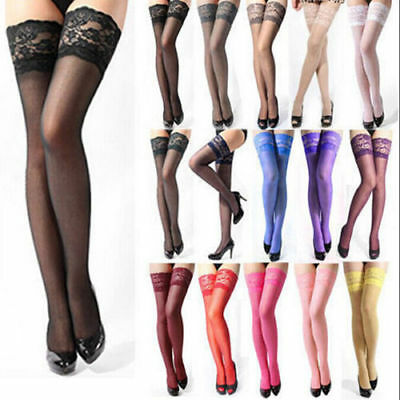 Us Ship Fashion Ladies Tights Stay Up Thigh High Stockings Lace Top Pantyhose