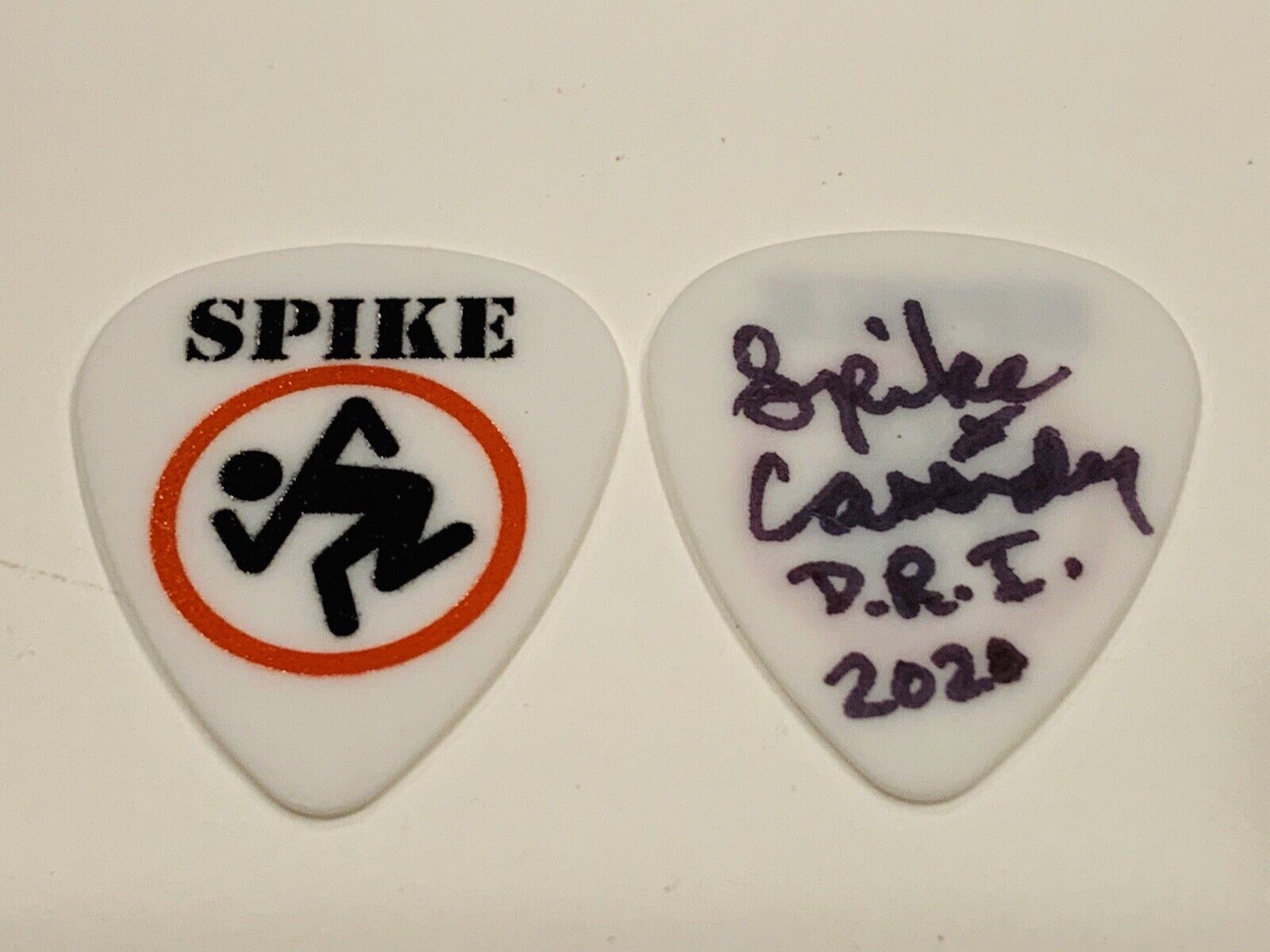 Spike Cassidy D.r.i. Guitar Pick (signed) Dirty Rotten Imbeciles Dri New White