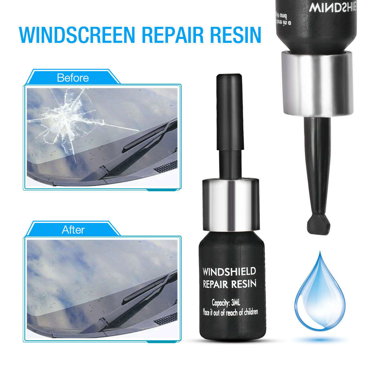 Car Windshield Repair Kit Automotive Glass Nano Crack Repair Fluid Windshield Us