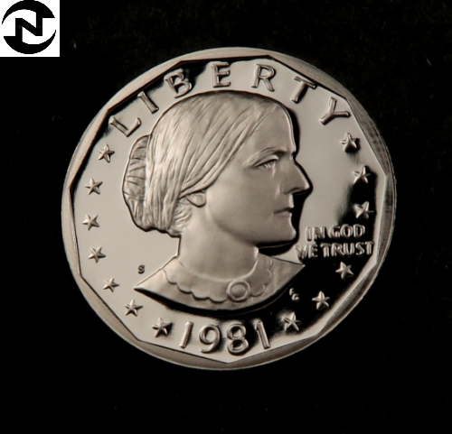 1981-s *type 2* Susan B Anthony Dollar (sba) // Gem Proof Dcam // 1 Coin